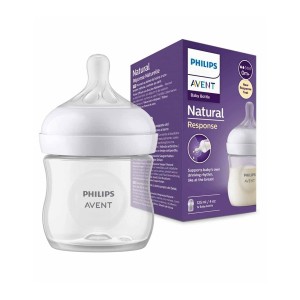 شیشه شیر طلقی نچرال اونت ریسپانس 125میل AVENT ( نسل جدید )