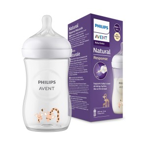 شیشه شیر نچرال ریسپانس 260 میل اونت Avent طرح زرافه