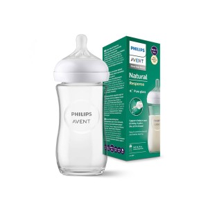 شیشه شیر نچرال پیرکس ۲۴۰ میلی لیتر فیلیپس اونت PHILIPS AVENT سری Response ( نسل جدید )