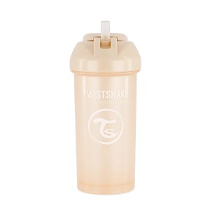 لیوان نی دار 360 میل تویست شیک بژ (شامپاینی صدفی) TWISTSHAKE