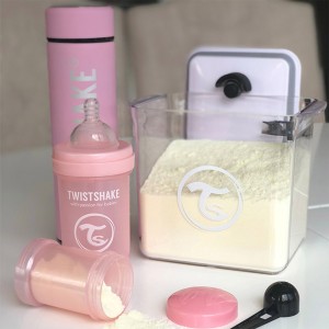 شیشه شیر طلقی 180 میل تویست شیک صورتی (پاستلی)