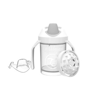 لیوان دسته دار 230 میل تویست شیک سفید ( پاستیلی )