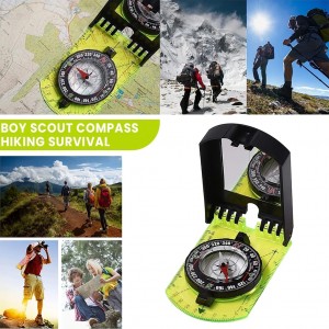 Folding Map Compass With Mirror