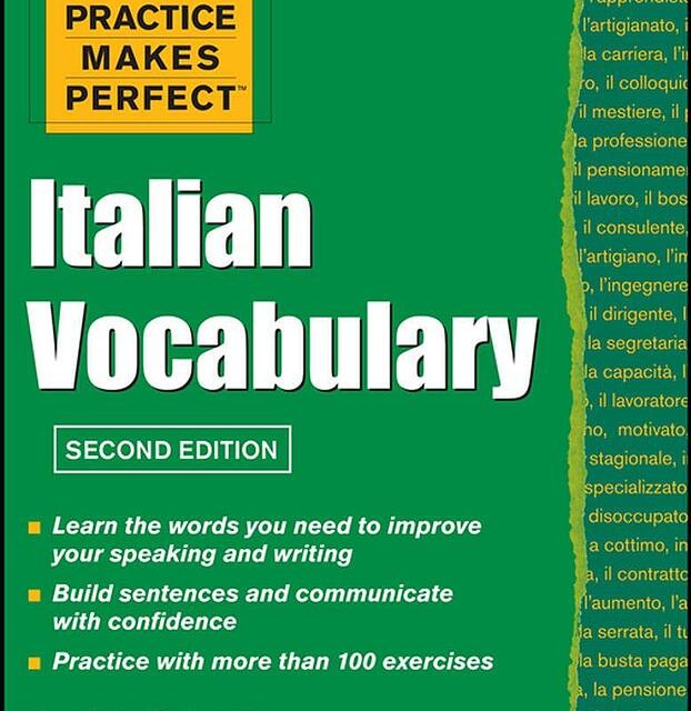 کتاب لغات ایتالیایی ایتالین وکبیولری Practice Makes Perfect Italian Vocabulary