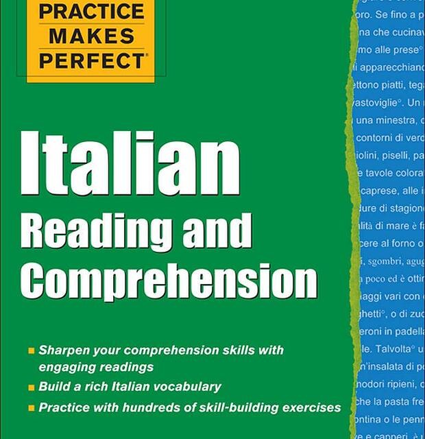 کتاب ریدینگ و درک مطلب ایتالیایی Practice Makes Perfect Italian Reading and Comprehension