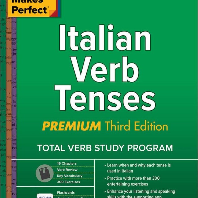 کتاب افعال ایتالیایی ایتالین ورب تنسز Practice Makes Perfect Italian Verb Tenses Premium Third Edition