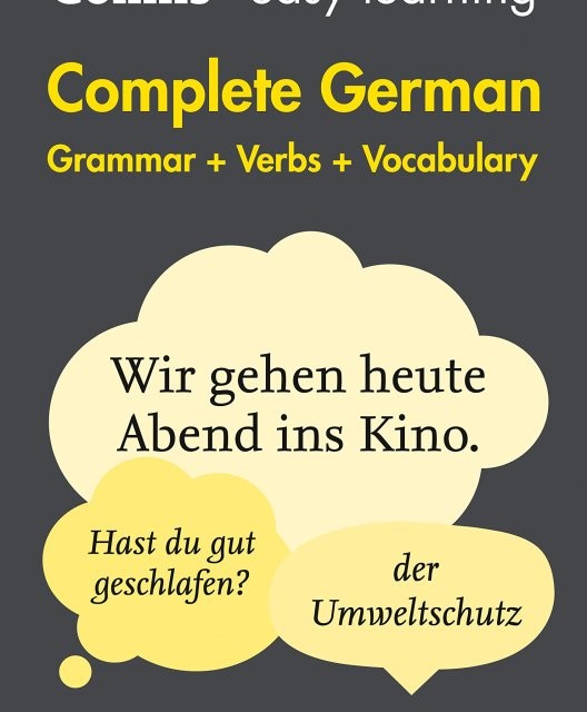 کتاب آموزش آلمانی collins Easy Learning German Complete Grammar, Verbs and Vocabulary