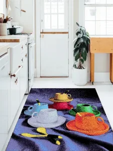 فرش آشپزخانه طرح صیفی جات