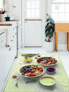 فرش آشپزخانه طرح سالاد
