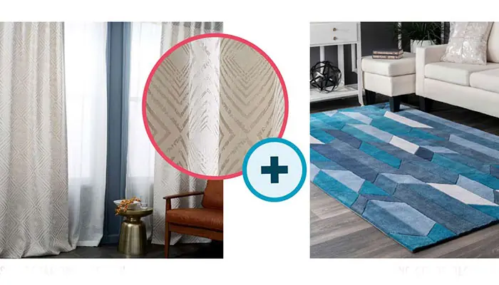 ترکیب رنگ‌های محبوب برای ست کردن فرش آبی با پرده