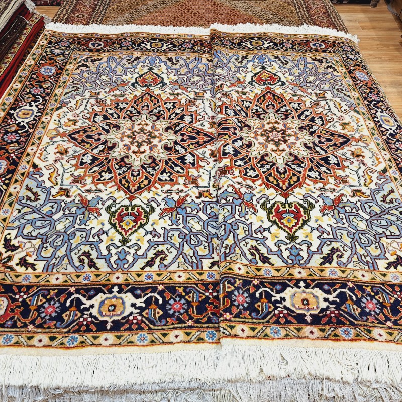 جفت قالیچه هریس زمینه روشن