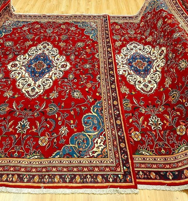 جفت فرش دستبافت اراک_ابعاد:295*195