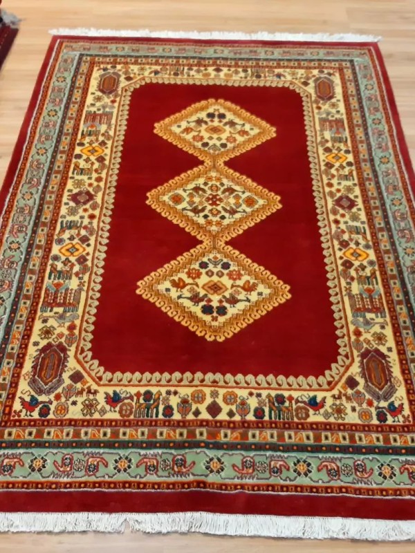 فرش دستبافت قشقایی_ابعاد:205*145