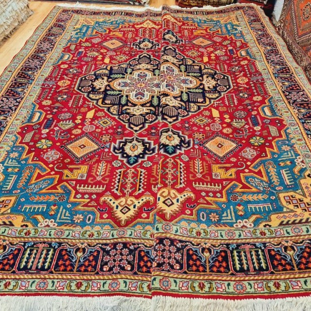 جفت فرش دستبافت آذرشهر_ابعاد 335*225