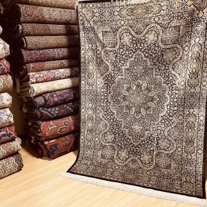 قالیچه تمام ابریشم ۸۰ رج قم