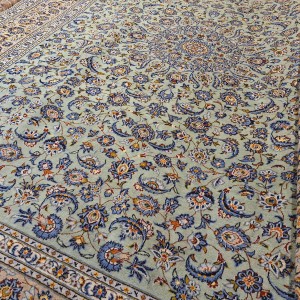 قالی ۱۲متری کاشان زمینه سدری