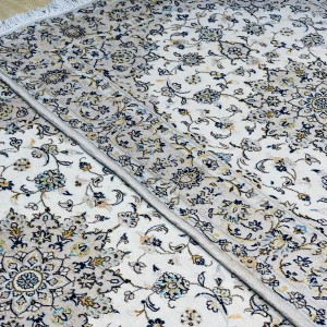 جفت قالیچه گل ابریشم کاشان