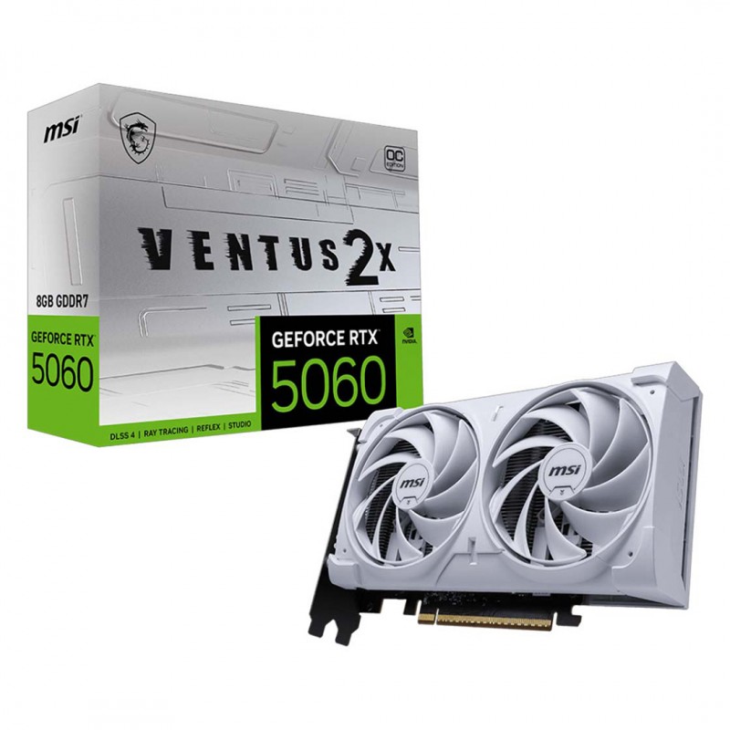 کارت گرافیک ام اس آی مدل GeForce RTX 5060 8G VENTUS 2X OC WHITE