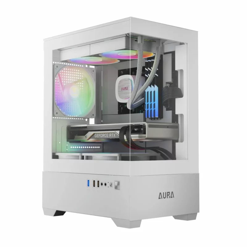کیس گیم دیاس GAMDIAS AURA GC9M WHITE ARGB