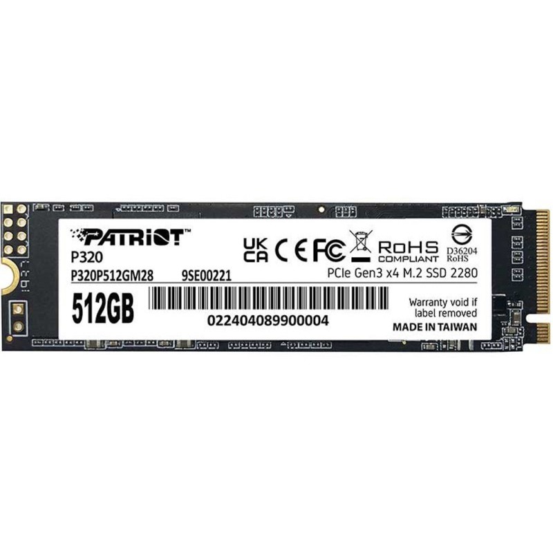 حافظه اس اس دی اینترنال پتریوت مدل P320 M.2 2280 NVME ظرفیت 512 گیگابایت