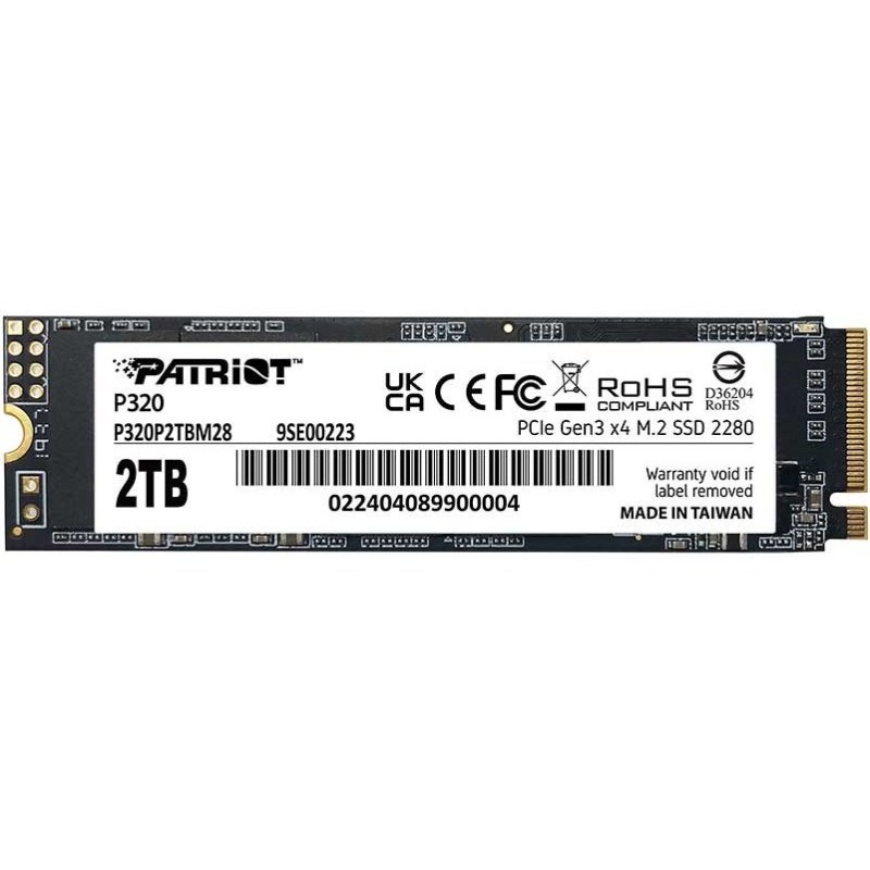 حافظه اس اس دی  Patriot P320 M.2 2280 NVMe  ظرفیت 2 ترابایت
