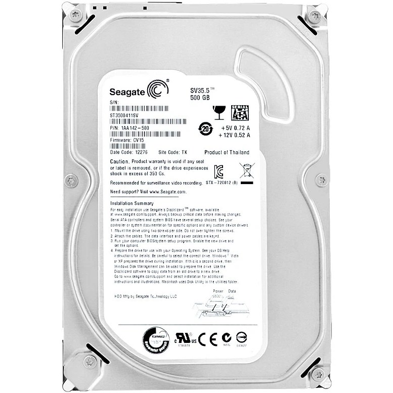 هارد دیسک اینترنال سیگیت باراکودا ظرفیت ۵۰۰ گیگابایت