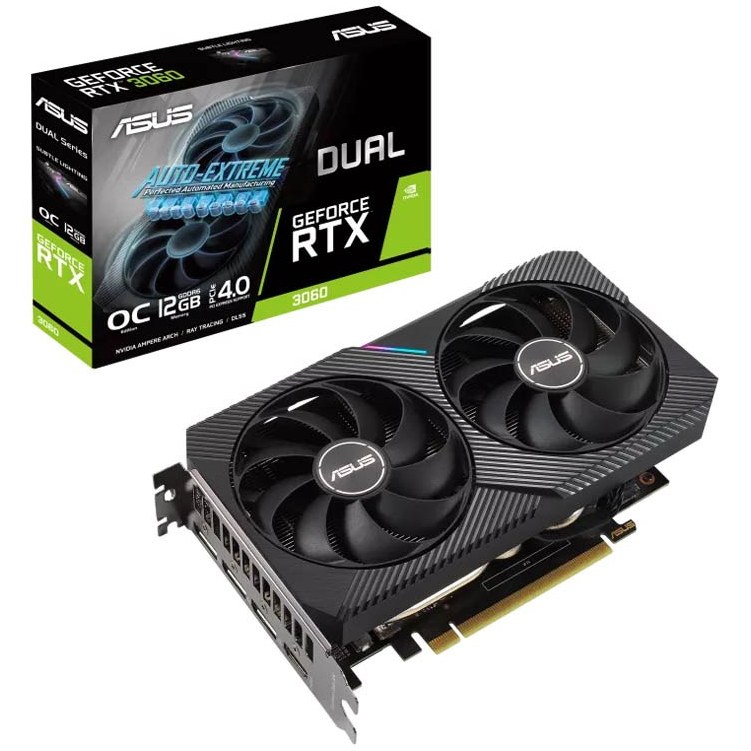 کارت گرافیک ایسوس مدل Dual RTX 3060 OC Gaming حافظه 12 گیگابایت