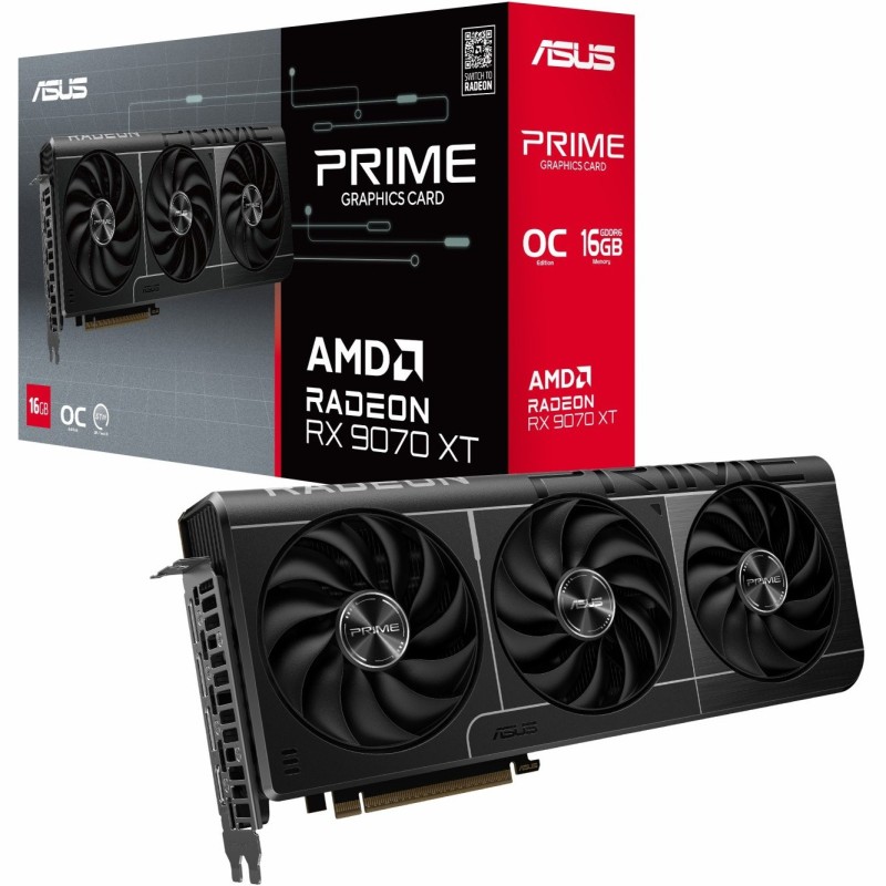 کارت گرافیک ایسوس مدل Prime Radeon RX 9070 XT OC حافظه 16 گیگابایت
