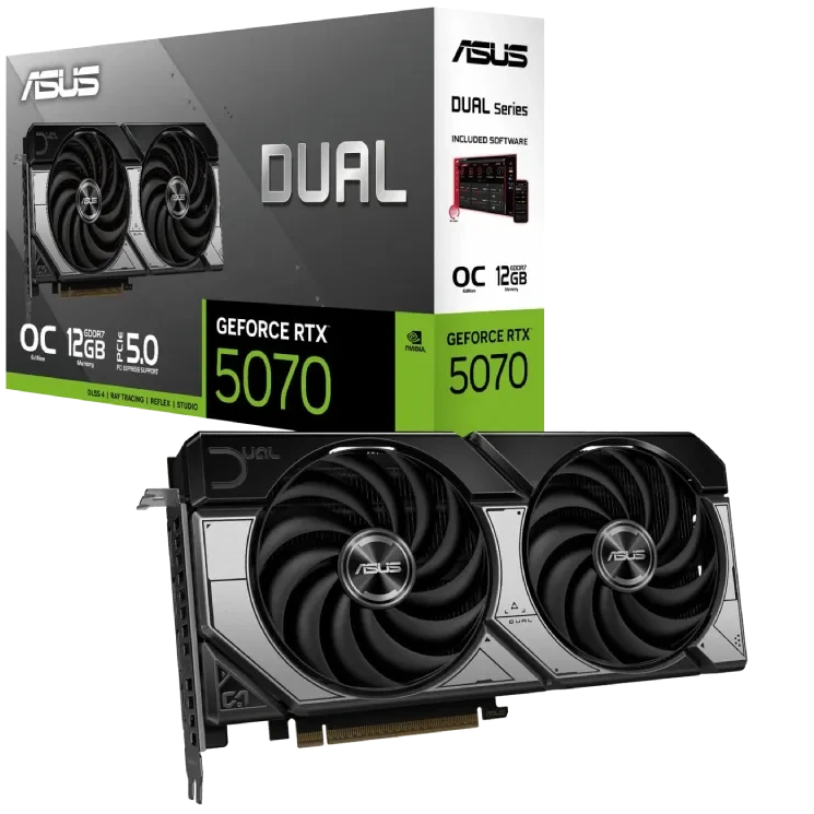 کارت گرافیک ایسوس Dual RTX 5070 OC حافظه 12 گیگابایت