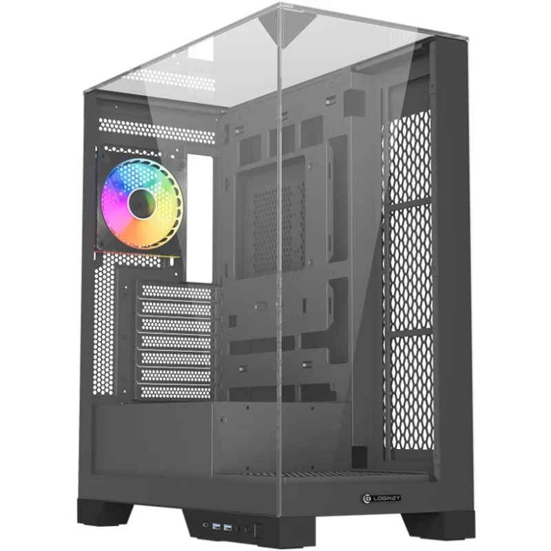 کیس کامپیوتر لاجی کی C511B ARGB Mid Tower مشکی