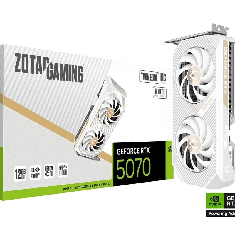 کارت گرافیک زوتک RTX 5070 Twin Edge ظرفیت ۱۲ گیگابایت GDDR7