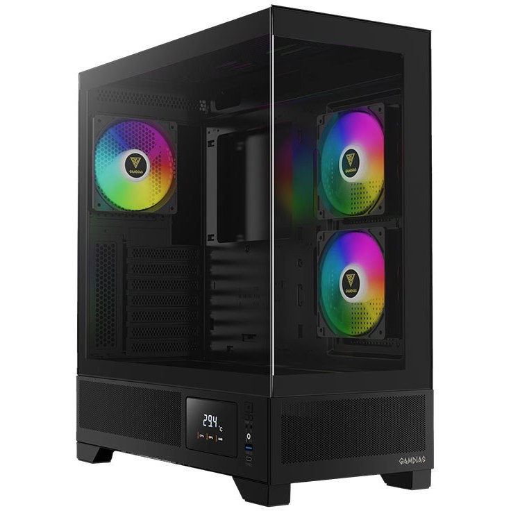 کیس کامپیوتر گیم دیاس Atlas M1 ARGB Mid Tower مشکی