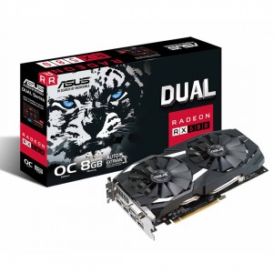 کارت گرافیک ایسوس مدل ASUS Dual RX 580 Black OC Edition 8GB GDDR5 آکبند