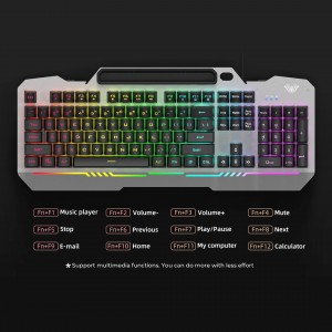 کیبورد و ماوس گیمینگ آئولا مدل T102 با نور RGB