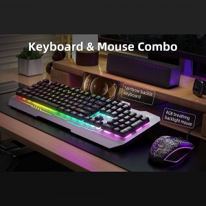 کیبورد و ماوس گیمینگ آئولا مدل T102 با نور RGB