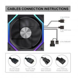 فن کیس گیم مکس FN12A-N2-R Black