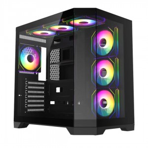 کیس کامپیوتر گیم‌ مکس Hype-A ARGB Mid Tower مشکی
