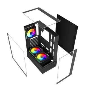 کیس کامپیوتر لاجیکی C293B ARGB Mid Tower مشکی
