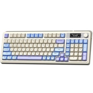 کیبورد مخصوص بازی آئولا مدل AULA S99 Pro کرم - بنفش