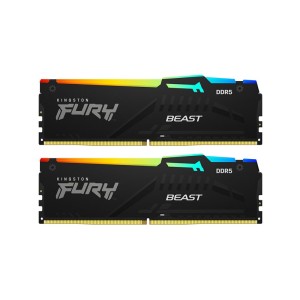 رم کینگستون DDR5 ظرفیت 32 گیگابایت 6000 مگاهرتز مدل Fury Beast RGB CL36