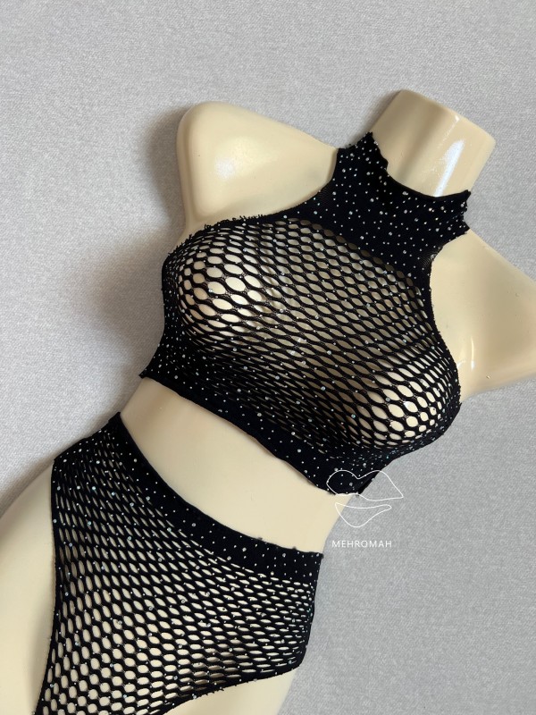 بادی  فانتزی زنبوری نگین دار 4 تیکه کد 21