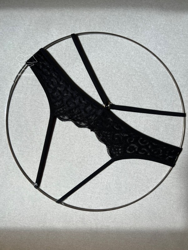 شورت فانتزی فاق باز هارنسی مشکی کد 70