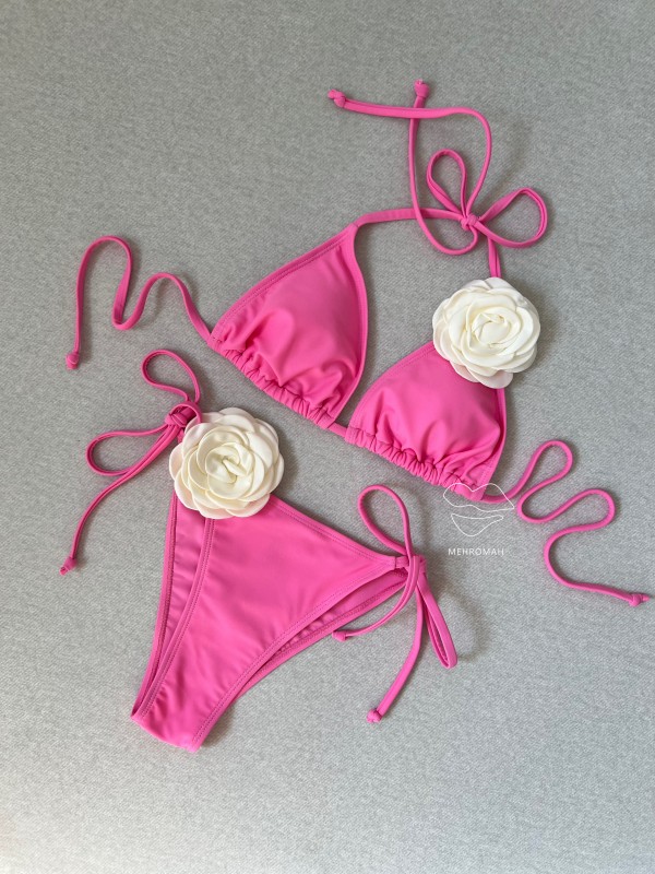 مایو بیکینی گلدار کاپ مثلثی شین کد 72