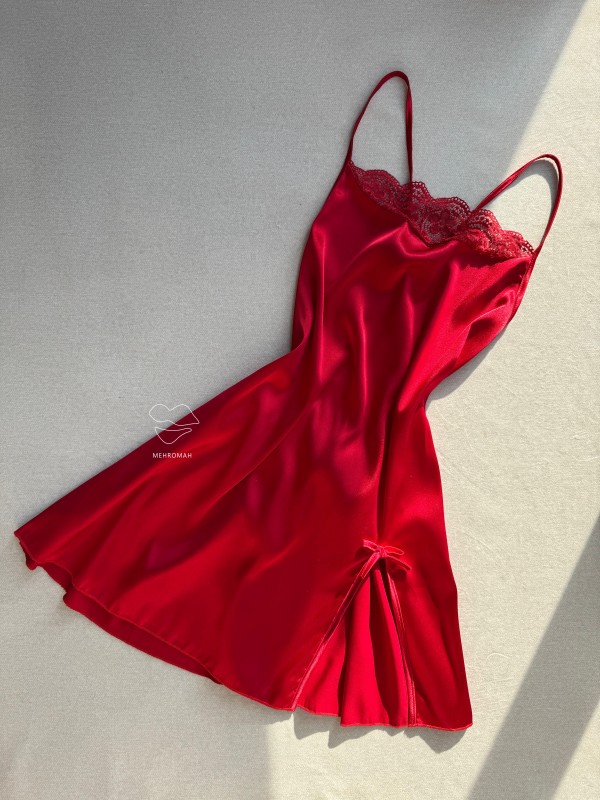 پیراهن ساتن  چاکدار LORENZA  کد 144