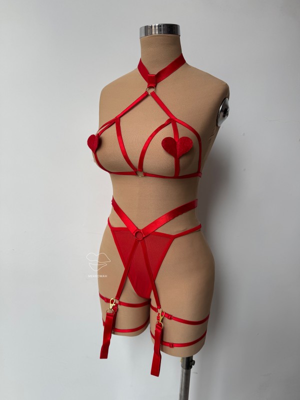 ست  فانتزی نیپل قلبی کد 246