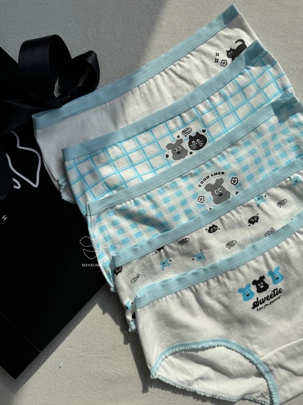 شورت نخی طرحدار گربه سگ کد 265