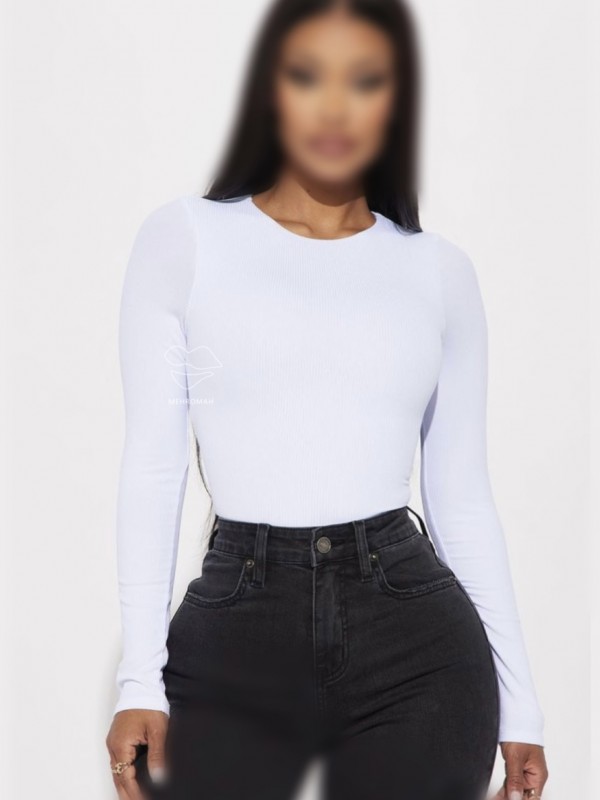 بادی نخی آستین بلند یقه گرد کد 75