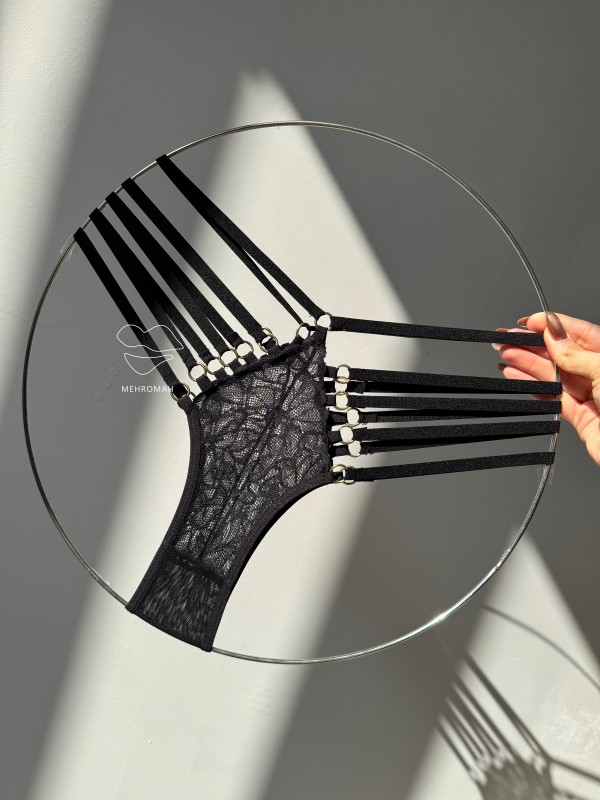 شورت فانتزی بندبندی حلقه‌ دار کد 401