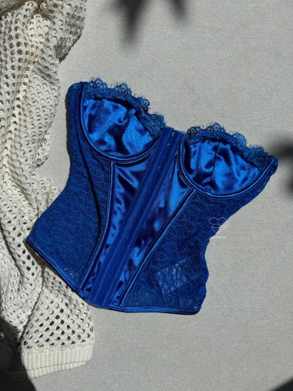 کرست گیپور و ساتن قزن دار کد 525