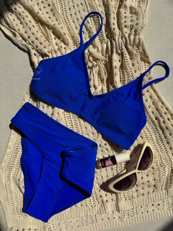 ست بیکینی  آبی کاربنی کد 554